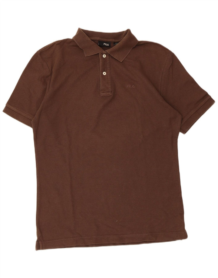 Fila Polo skjorte til mænd, medium brun bomuld