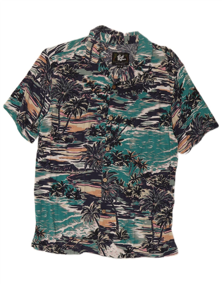 Maglia hawaiana a maniche corte da uomo Pull & Bear in viscosa multicolore media