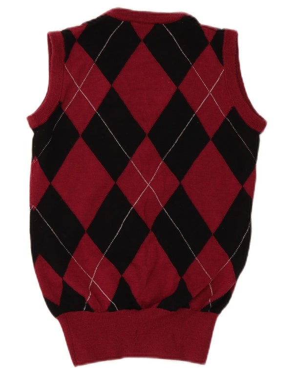 Damski podkoszulek Fred Perry z kamizelką UK 8 Small Red Argyle/diamentowa wełna