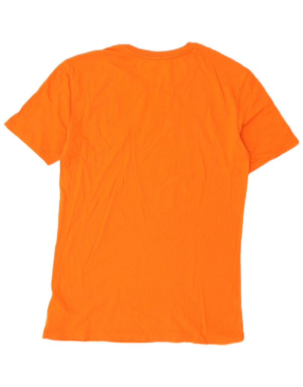 Armani Exchange Mens Graphic T-Shirt Top Small Orange Cotton