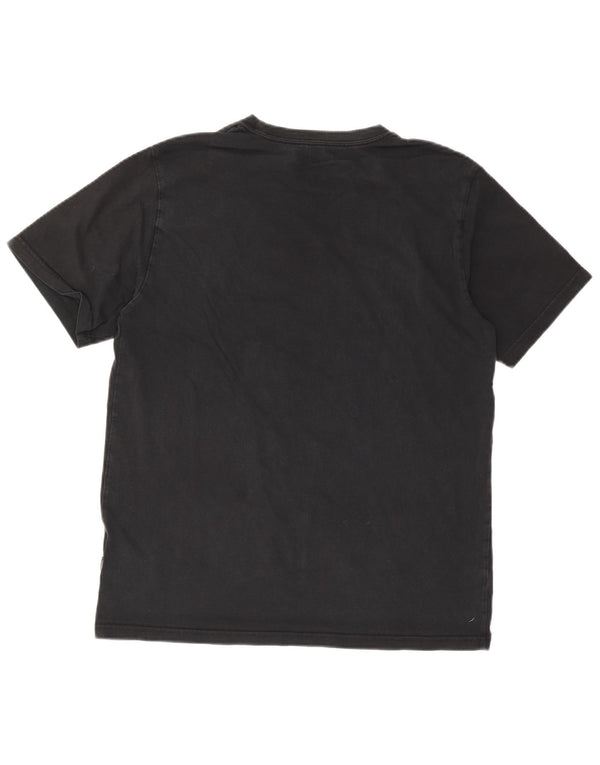 T-shirt grafica da uomo Converse Top grande in cotone nero