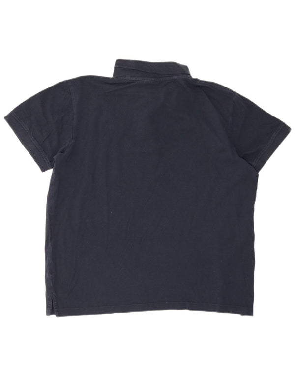 Kappa Mens Polo Shirt XL Navy Blue Cotton