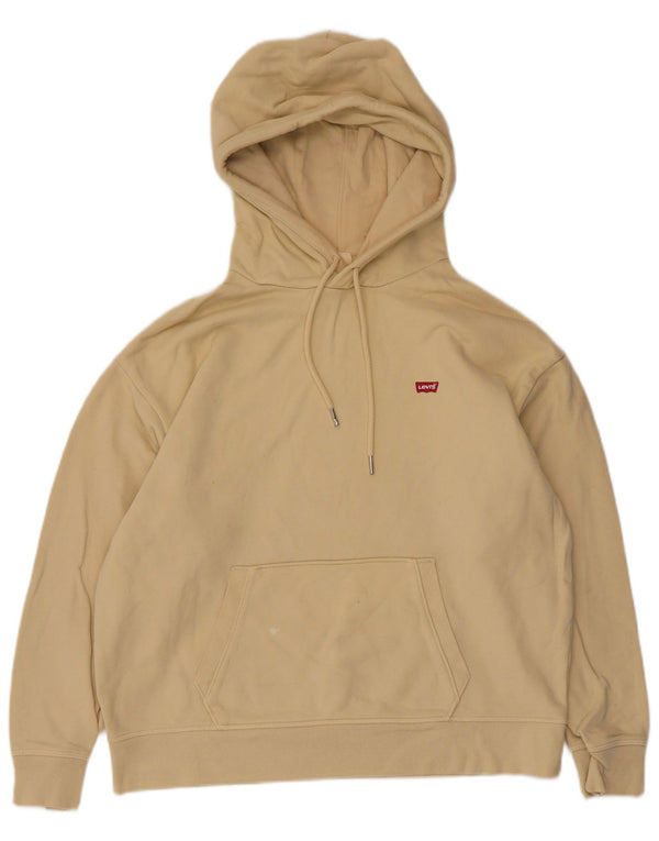 Levi's Pull à capuche pour femme UK 16 Large Beige Coton