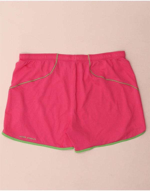 Under Armour Damen Heat Gear Sportshorts UK 16 Large Pink Polyester