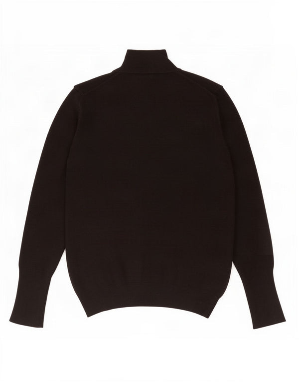 Maglione maglione collo alto da donna Zara UK 14 grande viscosa nera