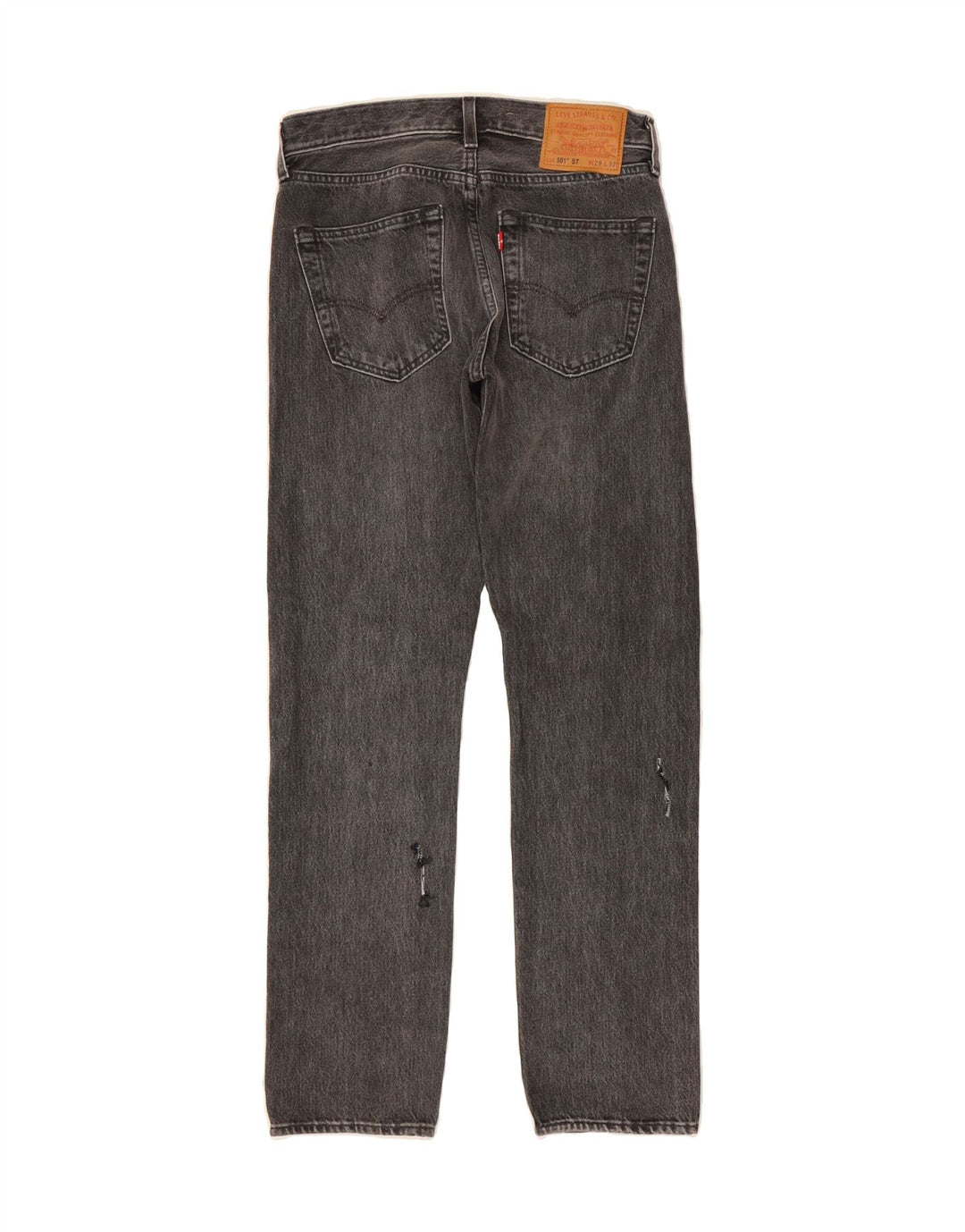 LEVI'S Mens 501 Distressed Straight Jeans W29 L32 Grey Cotton Vintage Levi's and Second-Hand Levi's from Messina Hembry 