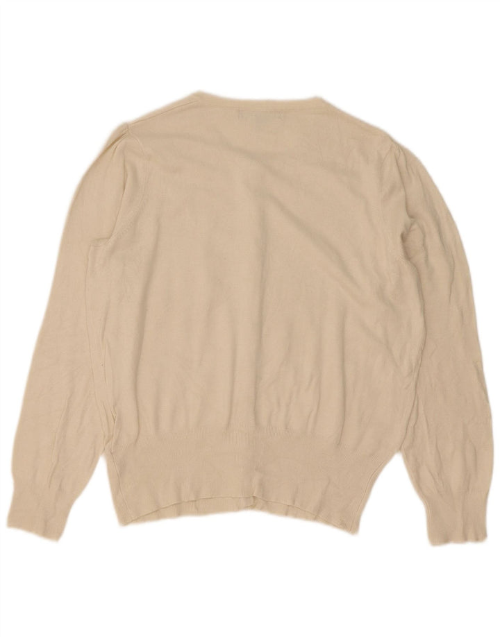Marks & Spencer Femme Petite Cardigan Pull UK 14 Medium Off White