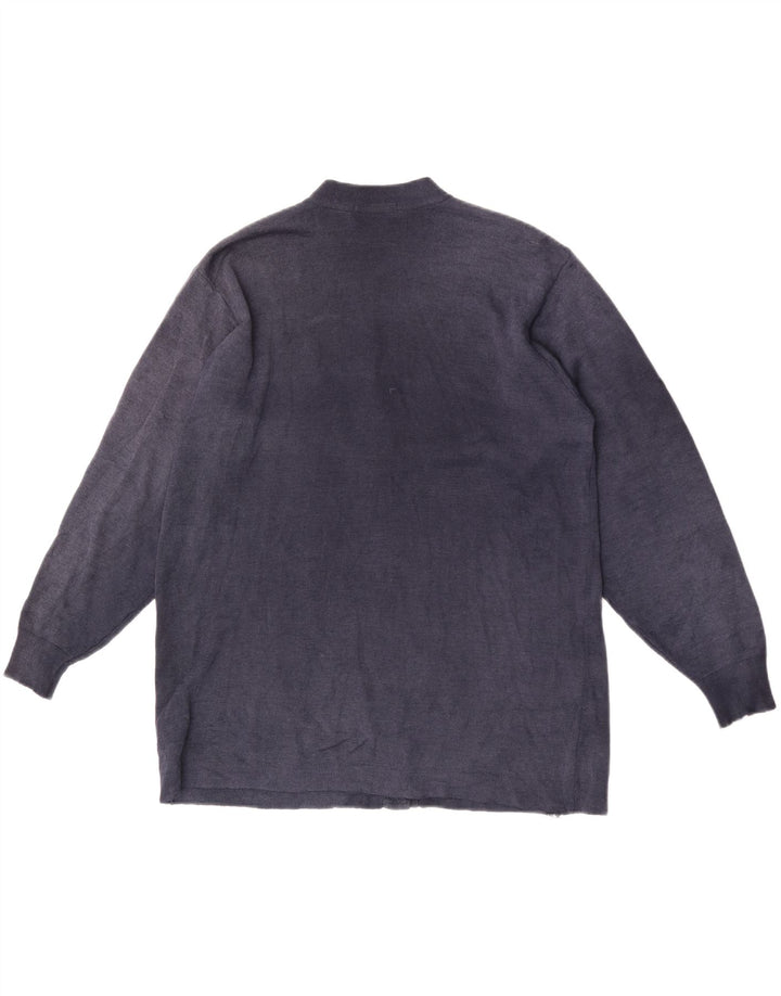 Marks & Spencer Womens Cardigan Sweater EU 38/40 Medium Navy Blue Wool