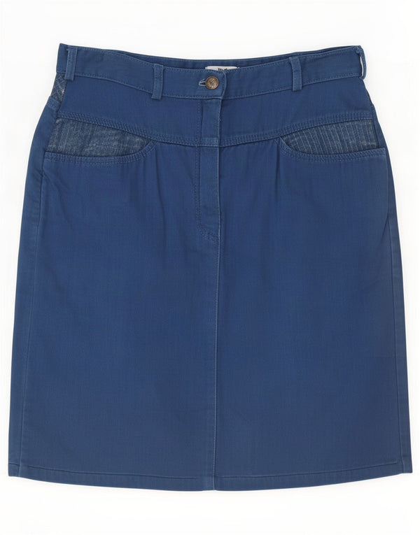 Vintage Damen Jeansrock IT 44 Medium W30 Marineblaue Baumwolle
