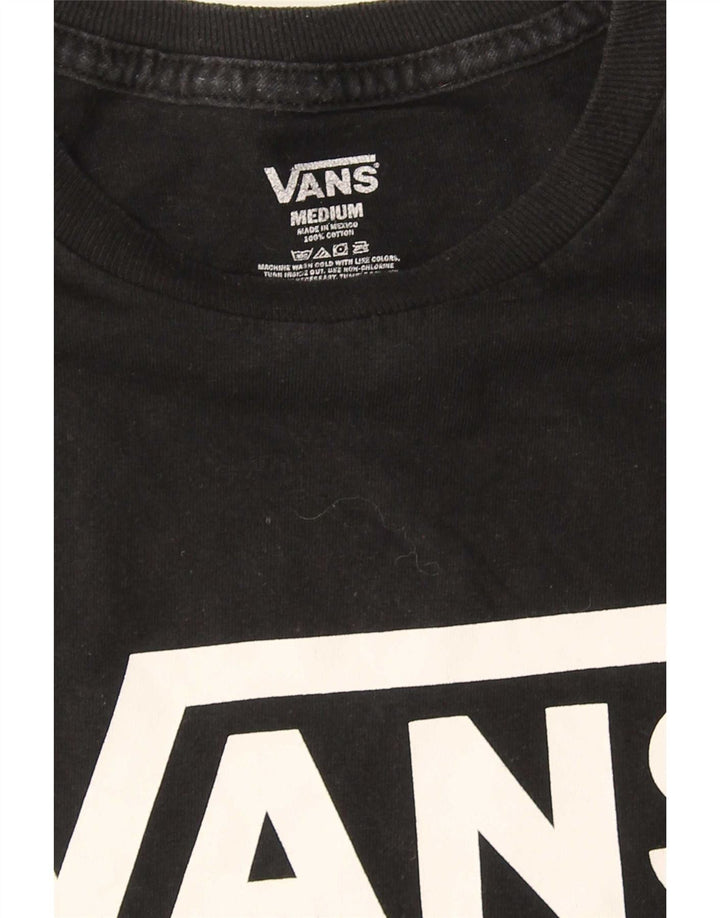 Vans Mens Graphic T-Shirt Top Medium Black Cotton