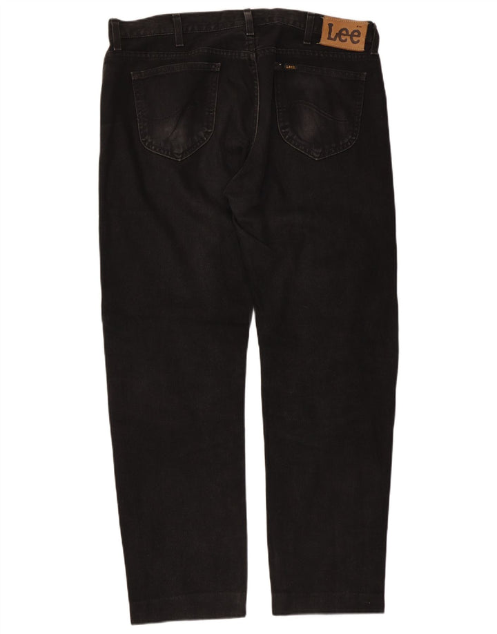 Lee Mens Seattle Straight Jeans W38 L30 Black Cotton