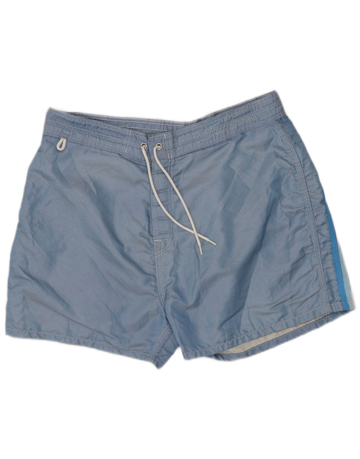 Sundek Mens Swimming Shorts Medium  Blue Geometric Nylon