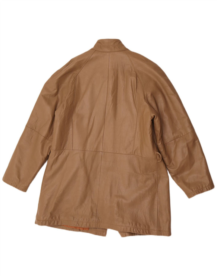 Renna Womens Leather Jacket IT 50 XL Brown