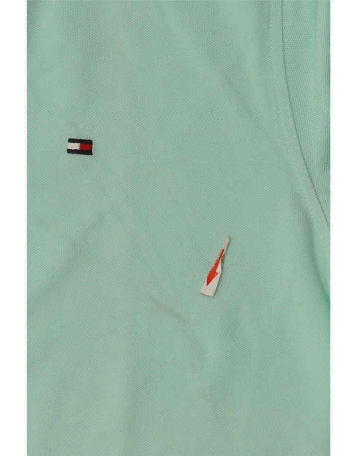 Tommy Hilfiger Mens Regular Fit Polo Shirt Medium Turquoise Cotton