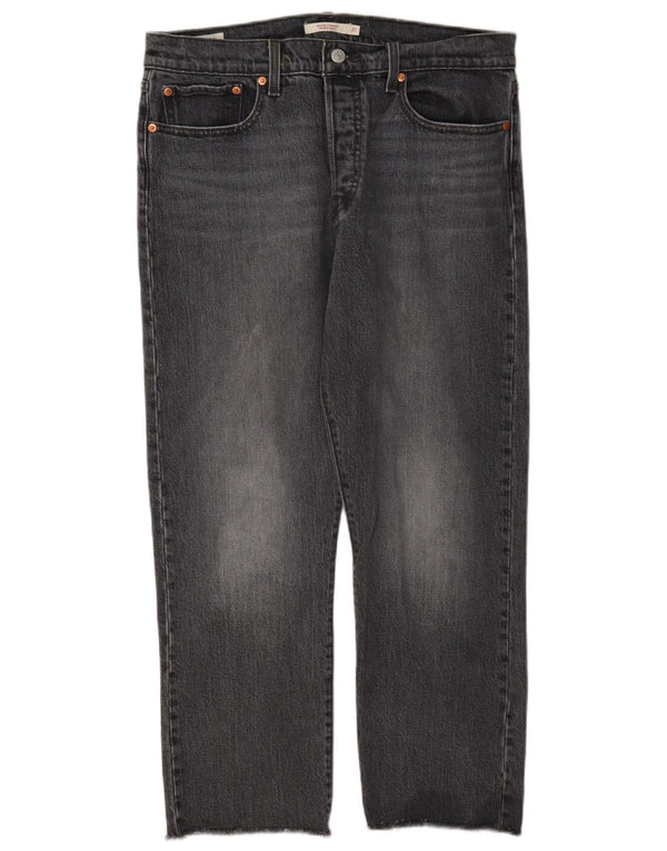 Levi's Damen Wedgie Straight Jeans W31 L26 Graue Baumwolle