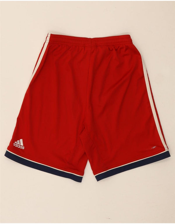 Adidas Boys Olympique Lyonnais Sport Shorts 11-12 Years Red Colourblock