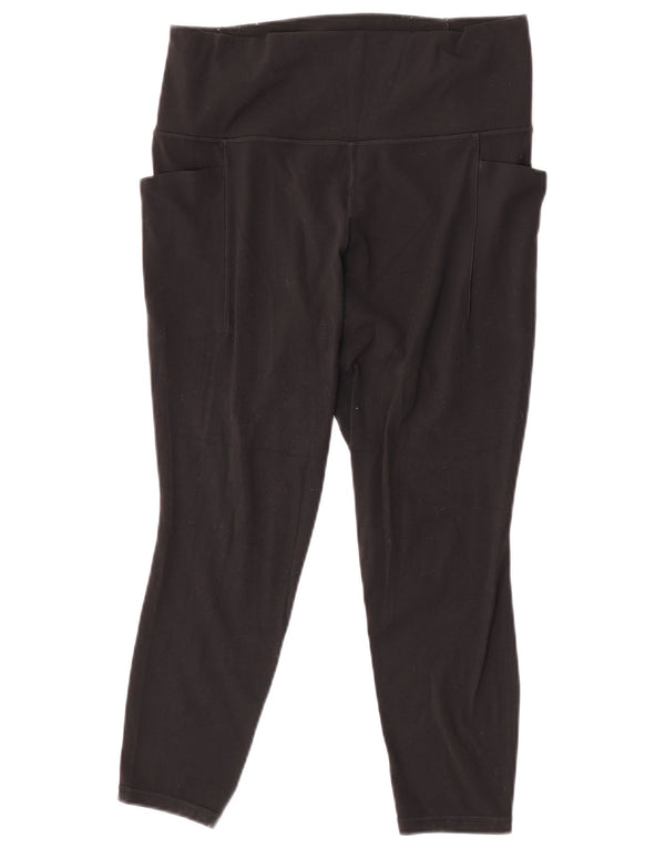 Leggings capri da donna Athleta UK 16 grande nylon nero