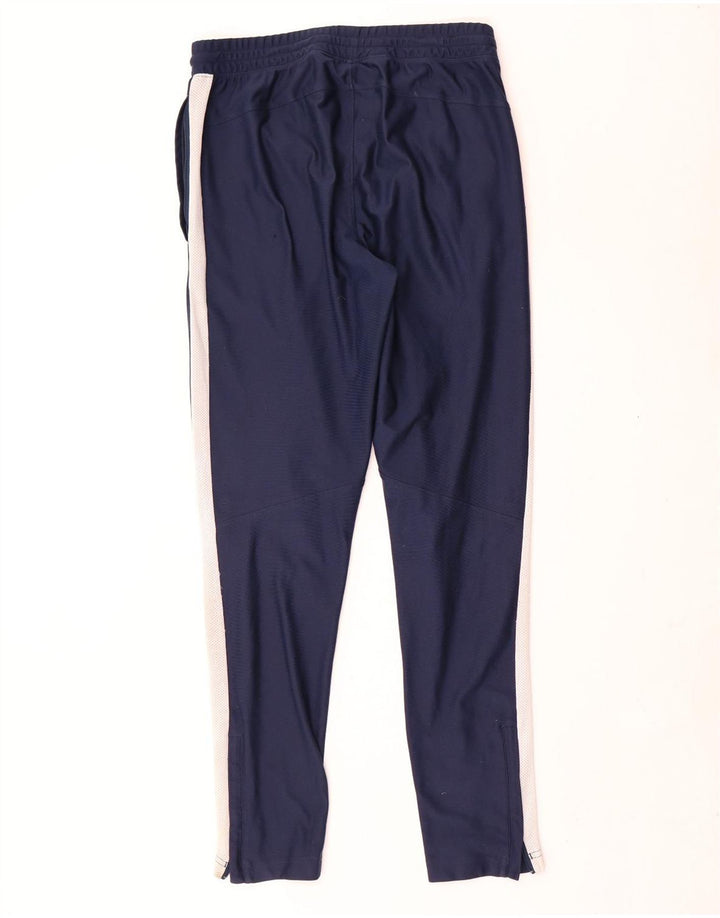 Under Armour Mens Fitted Tracksuit Trousers Medium Navy Blue Colourblock