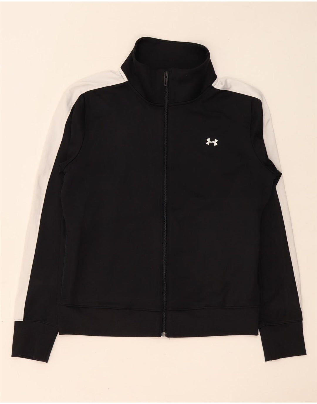 Under Armour Mens Tracksuit Top Jacket Small Black Colourblock Polyester