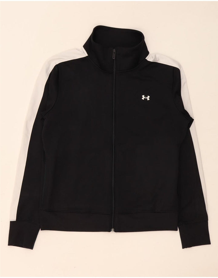 Under Armour Mens Tracksuit Top Jacket Small Black Colourblock Polyester