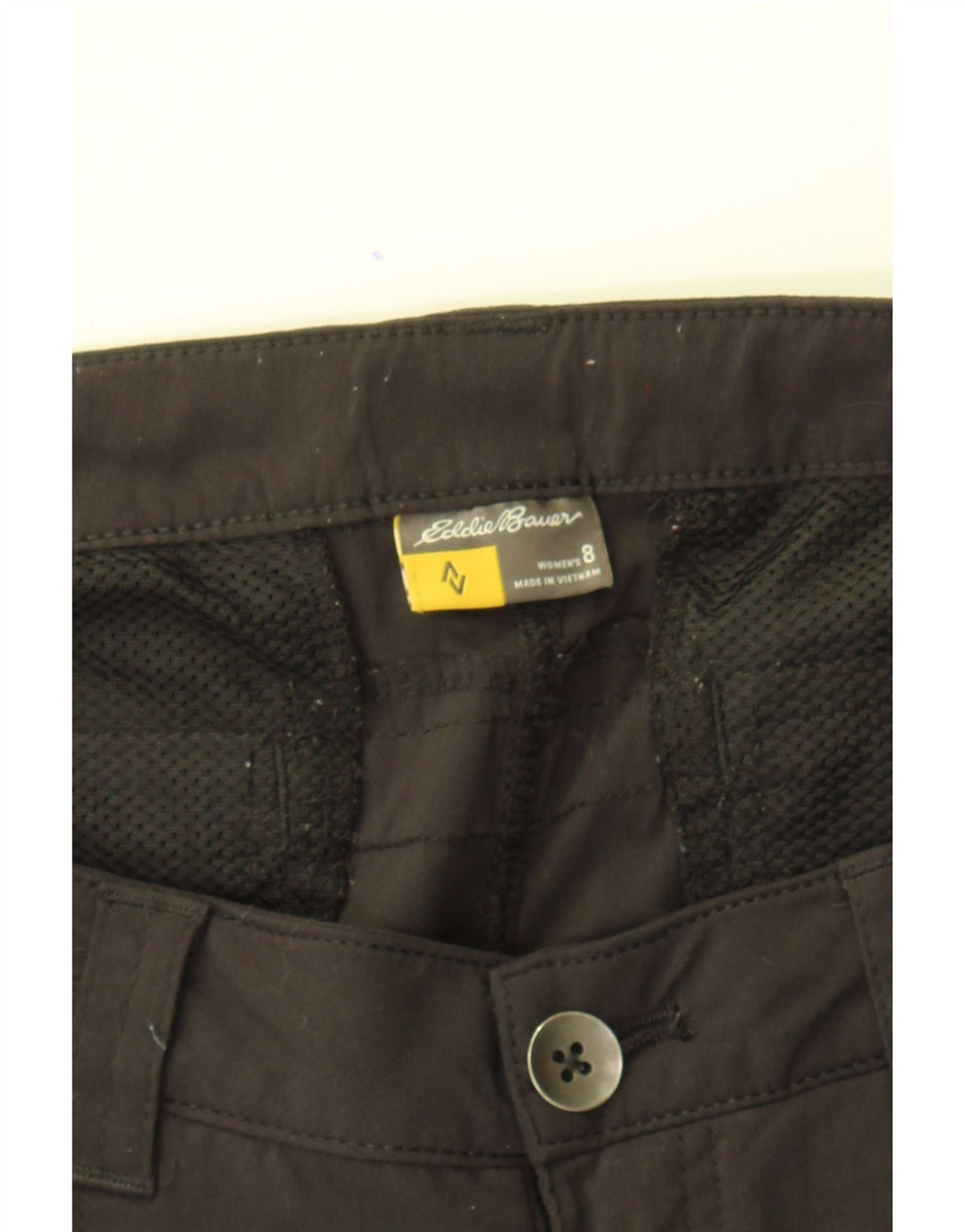 EDDIE BAUER Womens Straight Cargo Trousers US 8 Medium W32 L30 Grey Nylon Vintage Eddie Bauer and Second-Hand Eddie Bauer from Messina Hembry 