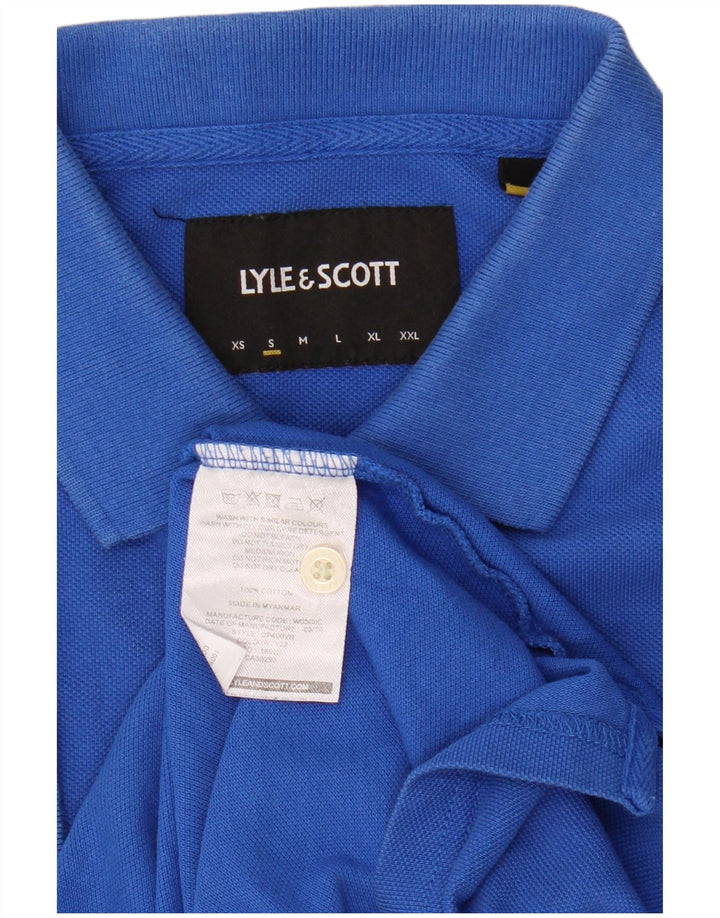 Lyle & Scott Mens Polo Shirt Small Blue Cotton