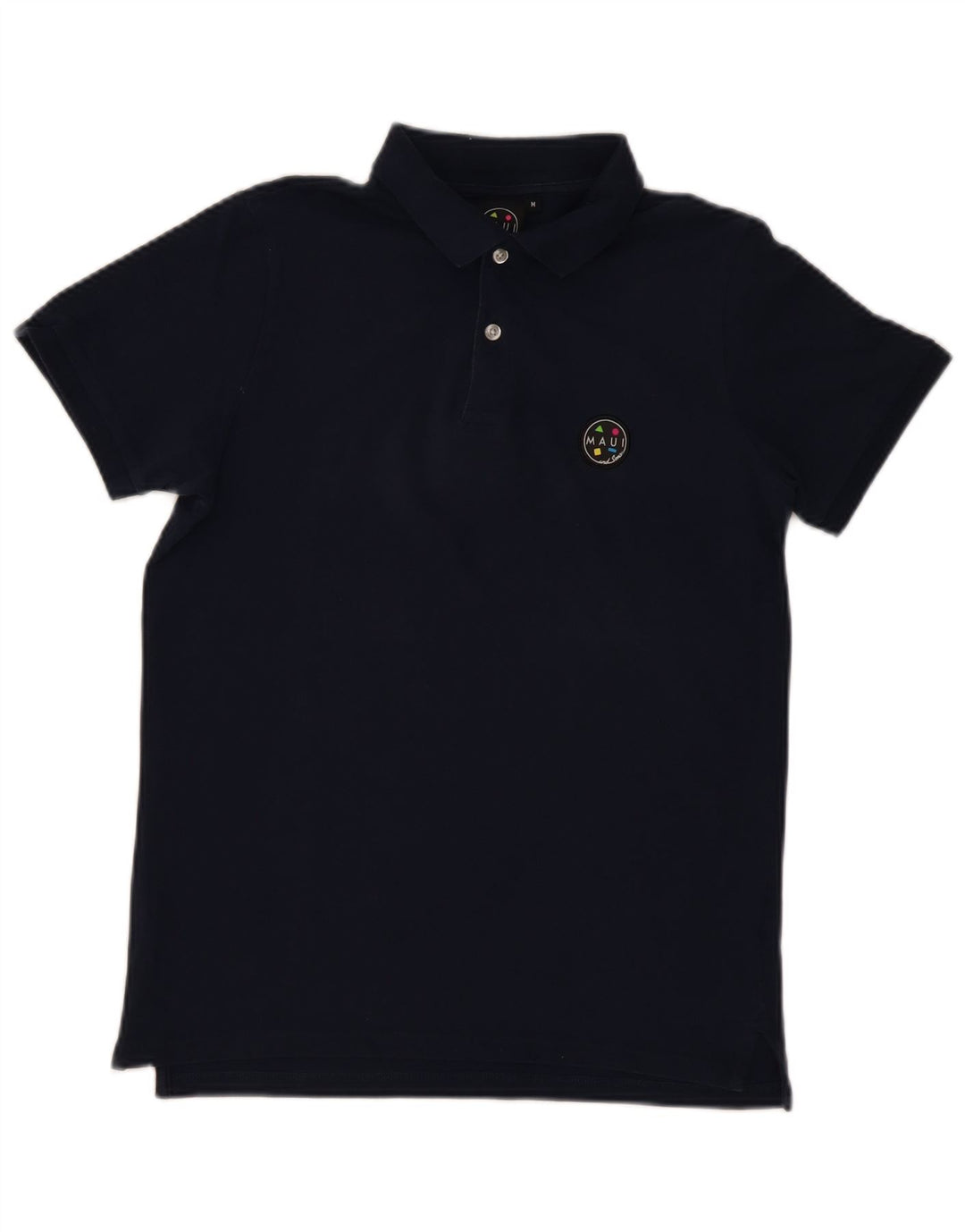 Maui and Sons Mens Polo Shirt Medium Navy Blue Cotton