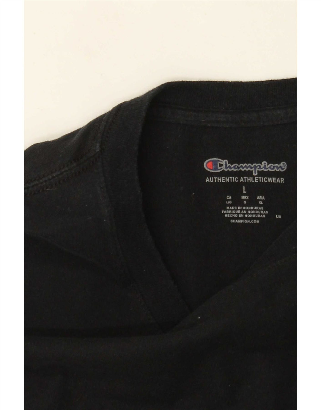 Champion Mens Top Long Sleeve Large Black