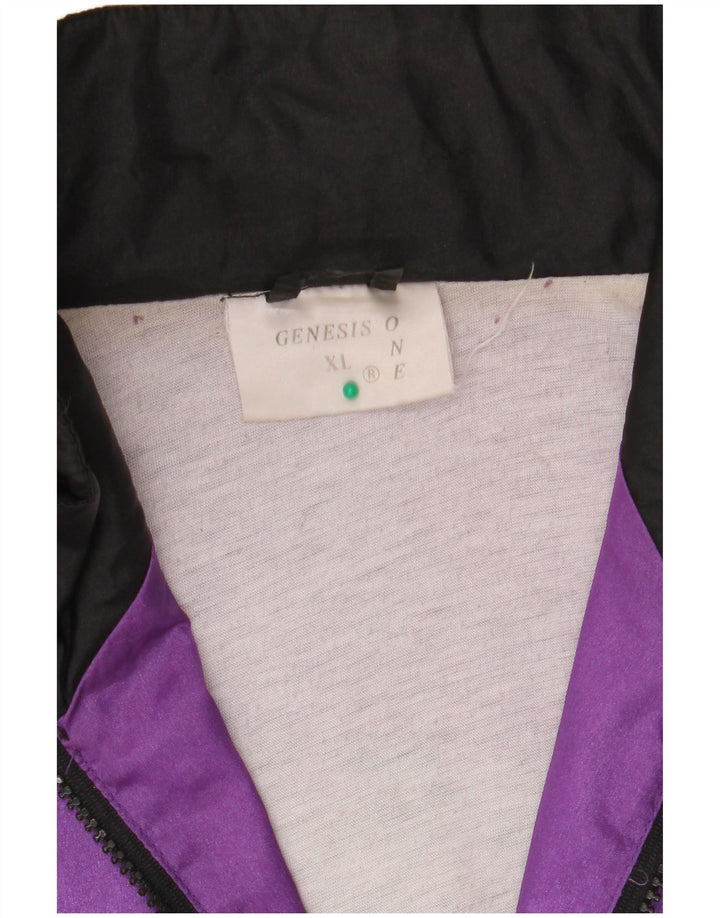 Genesis Mens Tracksuit Top Jacket XL Purple Colourblock