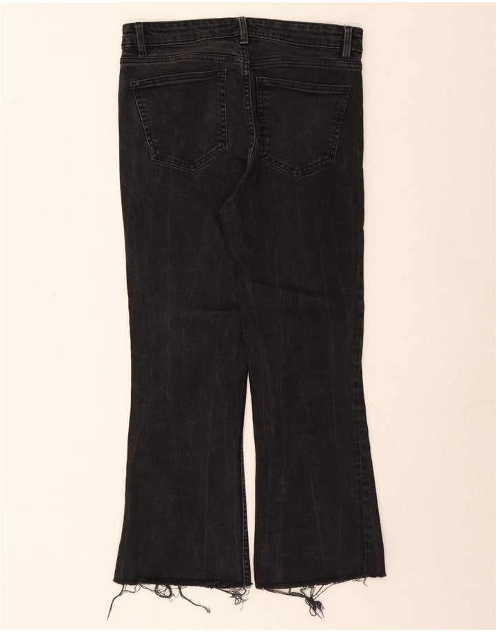 ZARA Womens Bootcut Cropped Jeans EU 42 Large W32  L25 Black Vintage Zara and Second-Hand Zara from Messina Hembry 