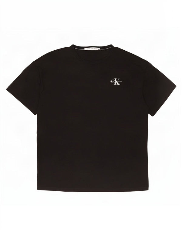 Calvin Klein Jeans Mens Graphic T-Shirt Top Large Black Cotton