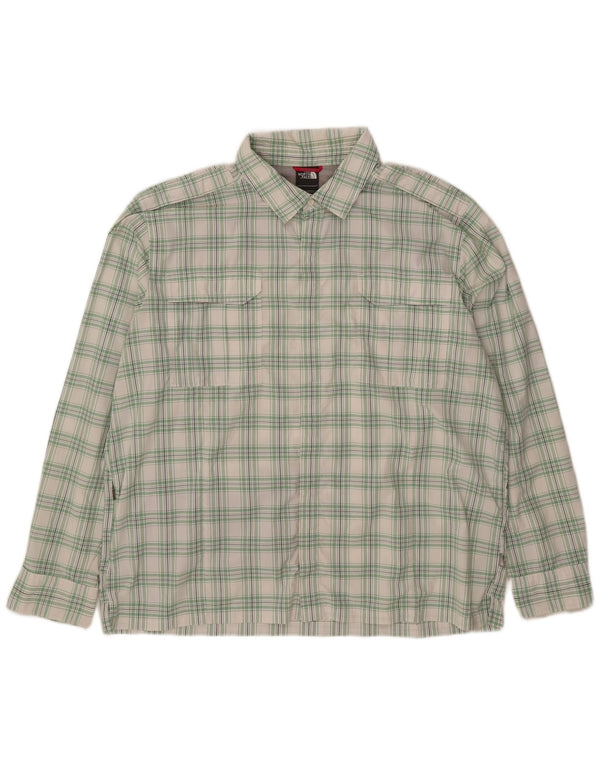 The North Face Mens Military Shirt 2XL White Check Nylon