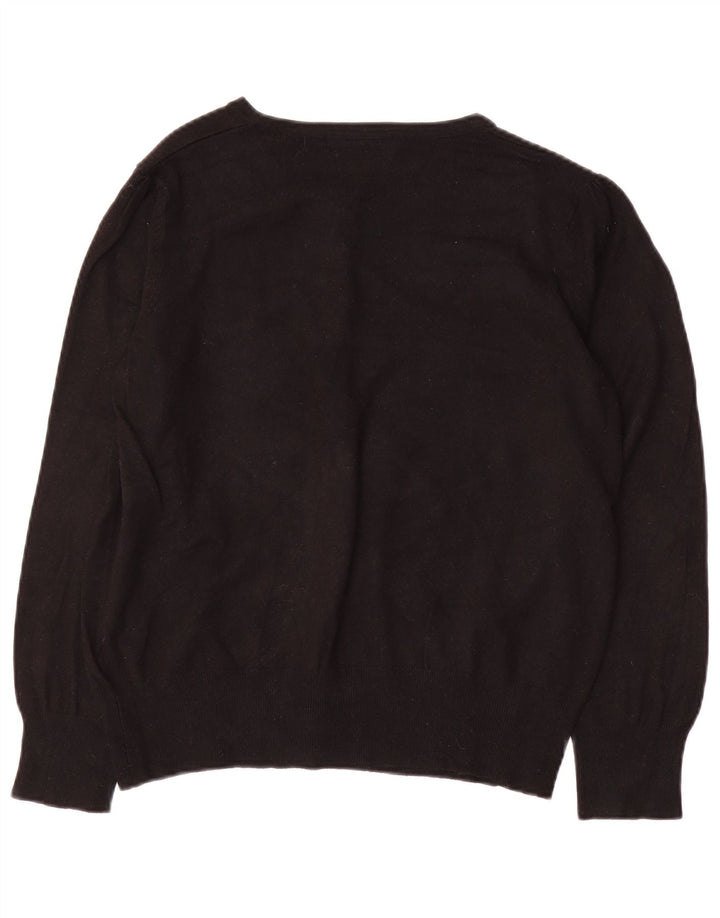 MARKS & SPENCER Womens Crop Cardigan Sweater UK 14 Medium Black