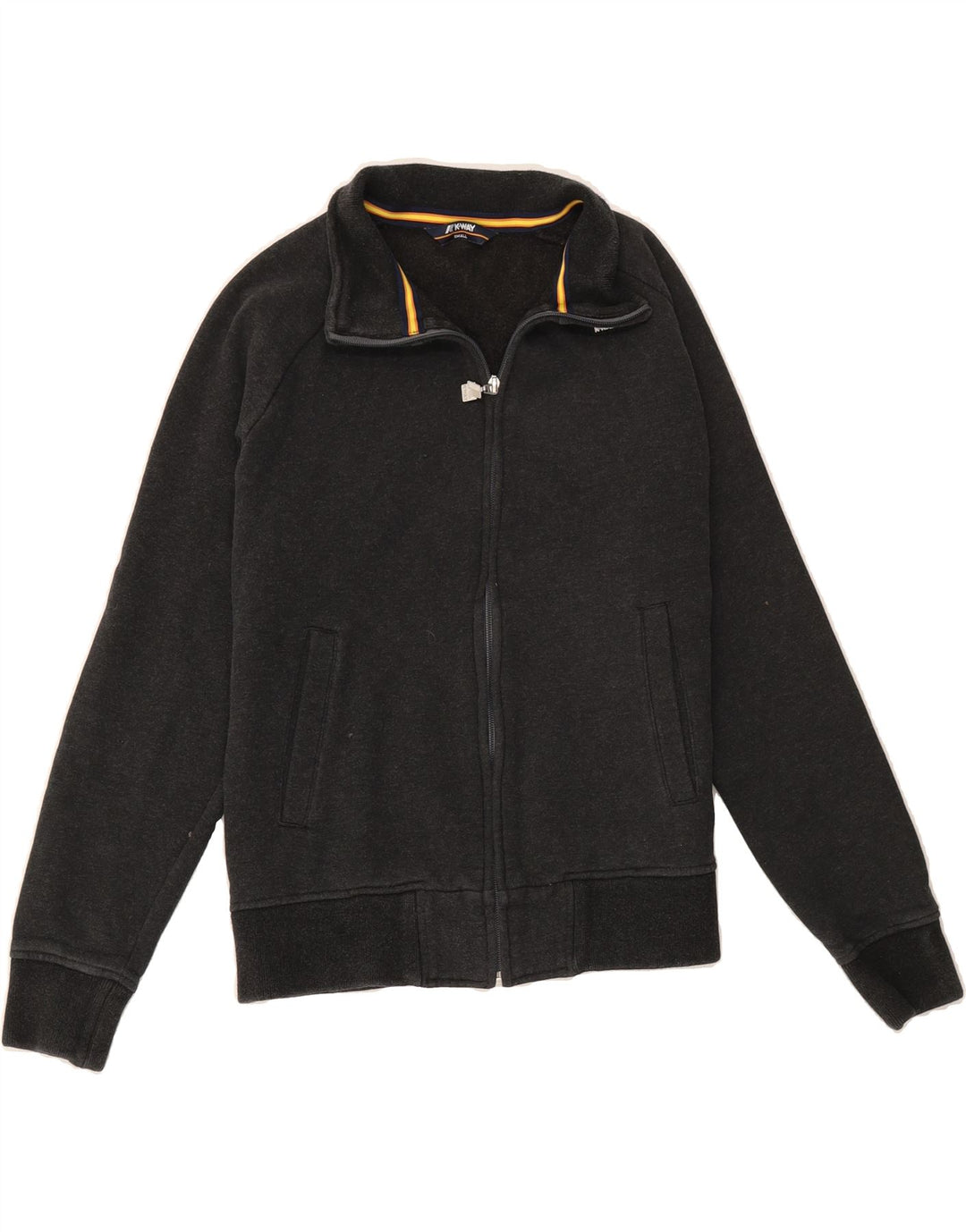 K-WAY Womens Oversized Tracksuit Top Jacket UK 10 Small Black Cotton Vintage K-Way and Second-Hand K-Way from Messina Hembry 