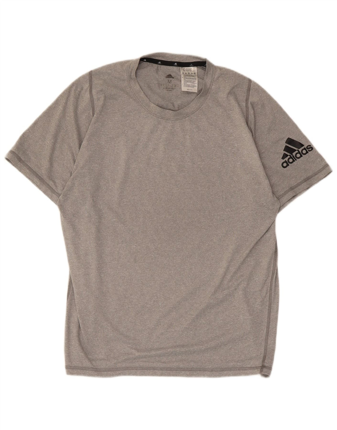 Adidas Mens Aeroready Graphic T-Shirt Top Medium Grey Polyester