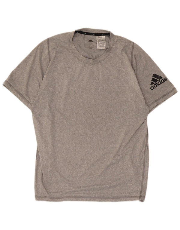 Adidas Mens Aeroready Graphic T-Shirt Top Medium Grey Polyester