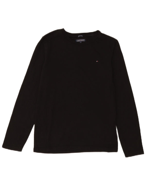 Tommy Hilfiger Girls Top Long Sleeve 13-14 Years Black Cotton