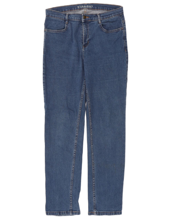 Jeans dritti da donna Marks & Spencer UK 12 medio W30 L30 cotone blu