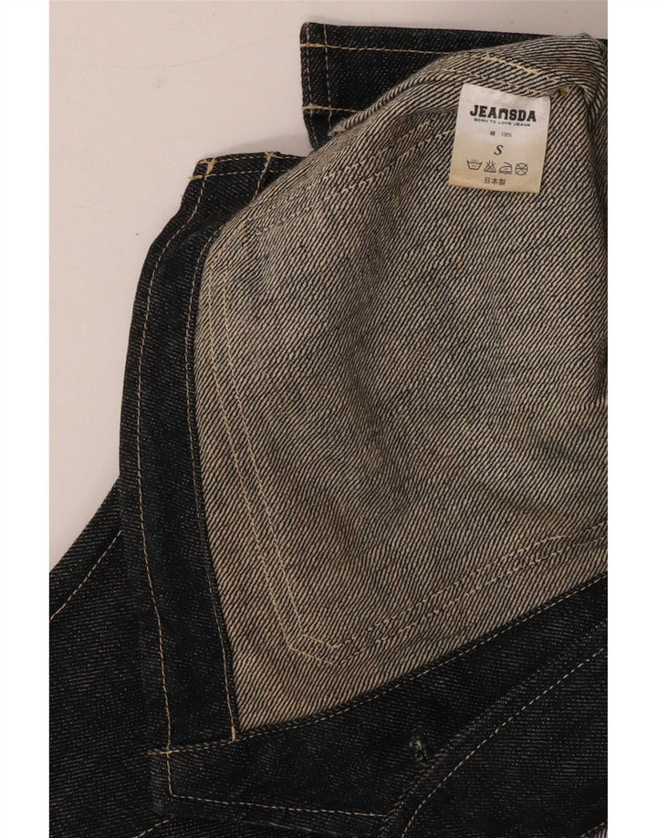 Vintage Mens Denim Waistcoat Small Navy Blue