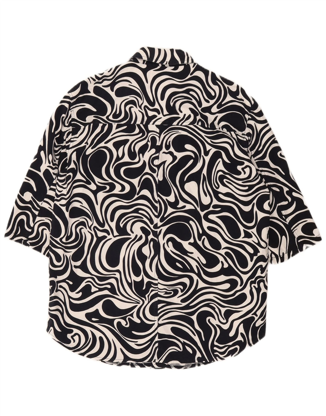 Laurel Damen Overshirt 1/2-Ärmel-Hemd IT 42 Medium Navy Blue Geometrisch