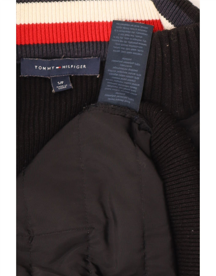 TOMMY HILFIGER Womens Cardigan Sweater UK 10 Small Black Polyester