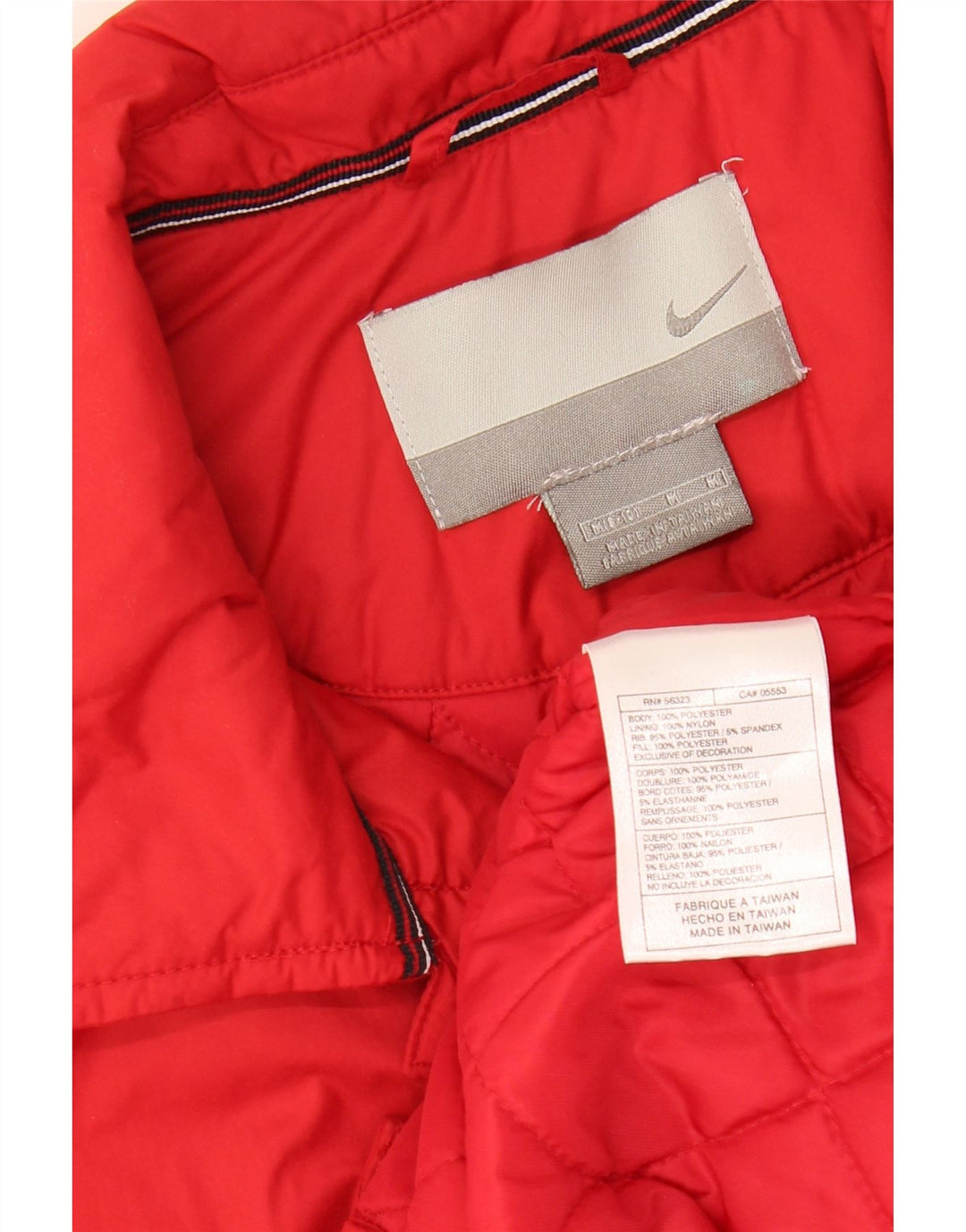 NIKE Womens Windbreaker Jacket UK 14 Medium Red Polyester