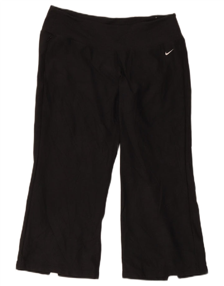 Nike Pantalon de survêtement Capri pour femme US 8/10 Noir moyen Polyester