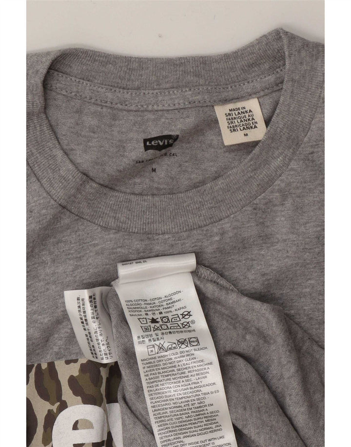 Levi's Mens Graphic T-Shirt Top Medium Grey Cotton