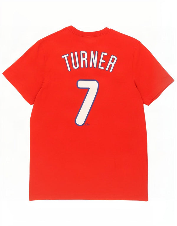 Nike Philadelphia Phillies Graphic Camiseta para hombre, color rojo medio, algodón