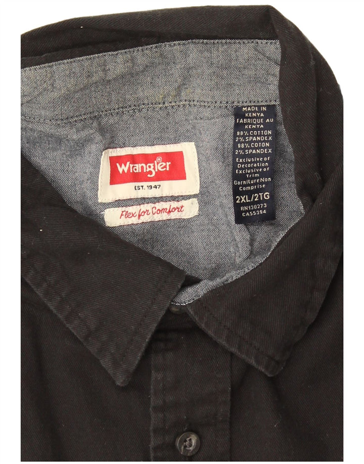 Camicia da uomo Wrangler 2XL cotone nero