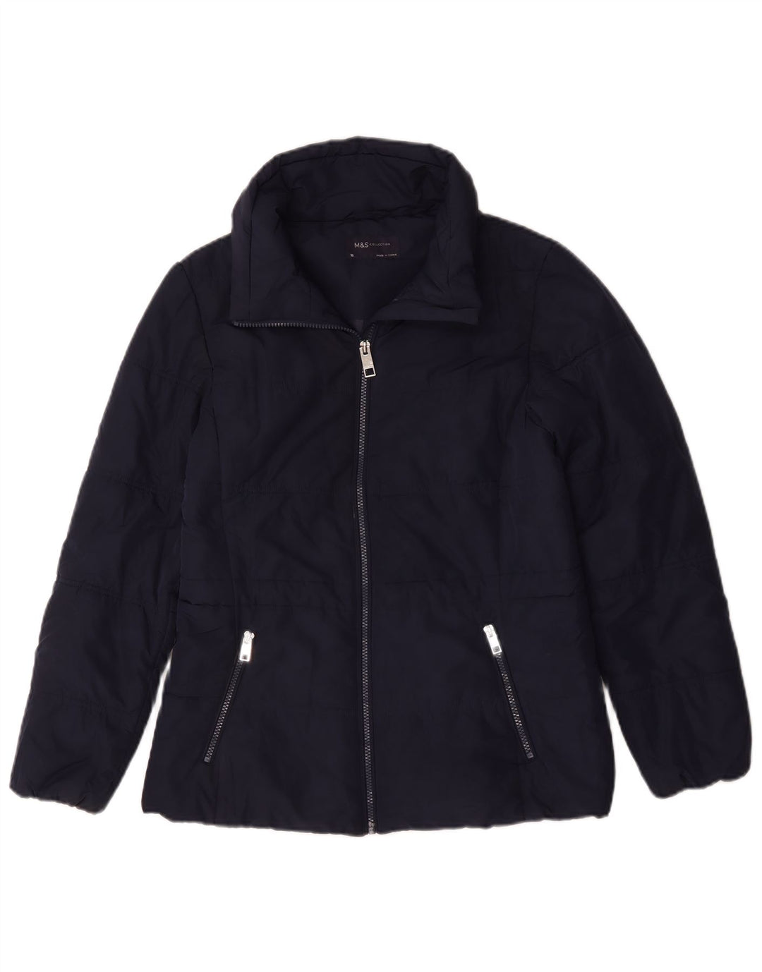 Marks & Spencer Veste matelassée pour femme UK 10 Small Bleu marine Polyester