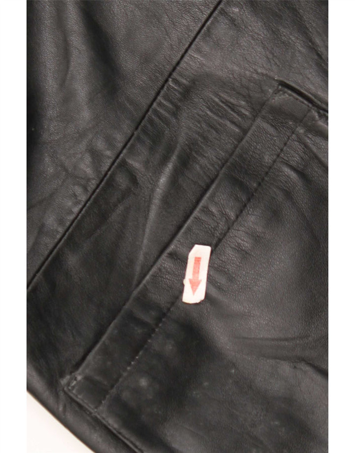 Giacca in pelle vintage da uomo IT 52 XL Nera