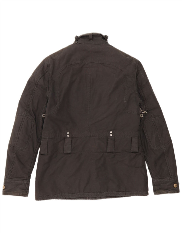 G-Star Mens Windbreaker Jacket UK 36 Small Grey Cotton