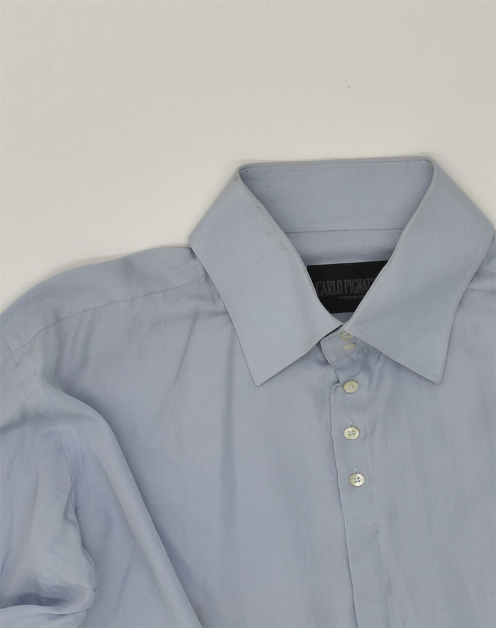 CARLO PIGNATELLI Mens Shirt Size 45 XL Blue Cotton | Vintage Carlo Pignatelli | Thrift | Second-Hand Carlo Pignatelli | Used Clothing | Messina Hembry 